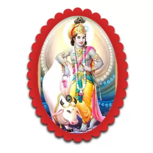 Krishna Wall Decorative Showpiece 6 X 8 Inch | 4 MM MDF Wooden Glossy Sublimation Print | Back Hook Wall Hanging | Home Temple & Living Room Decor (F58179) Krishna Wall Decorative Showpiece 6 X 8 Inch | 4 MM MDF Wooden Glossy Sublimation Print | Back Hook Wall Hanging | Home Temple & Living Room Decor (F58179)