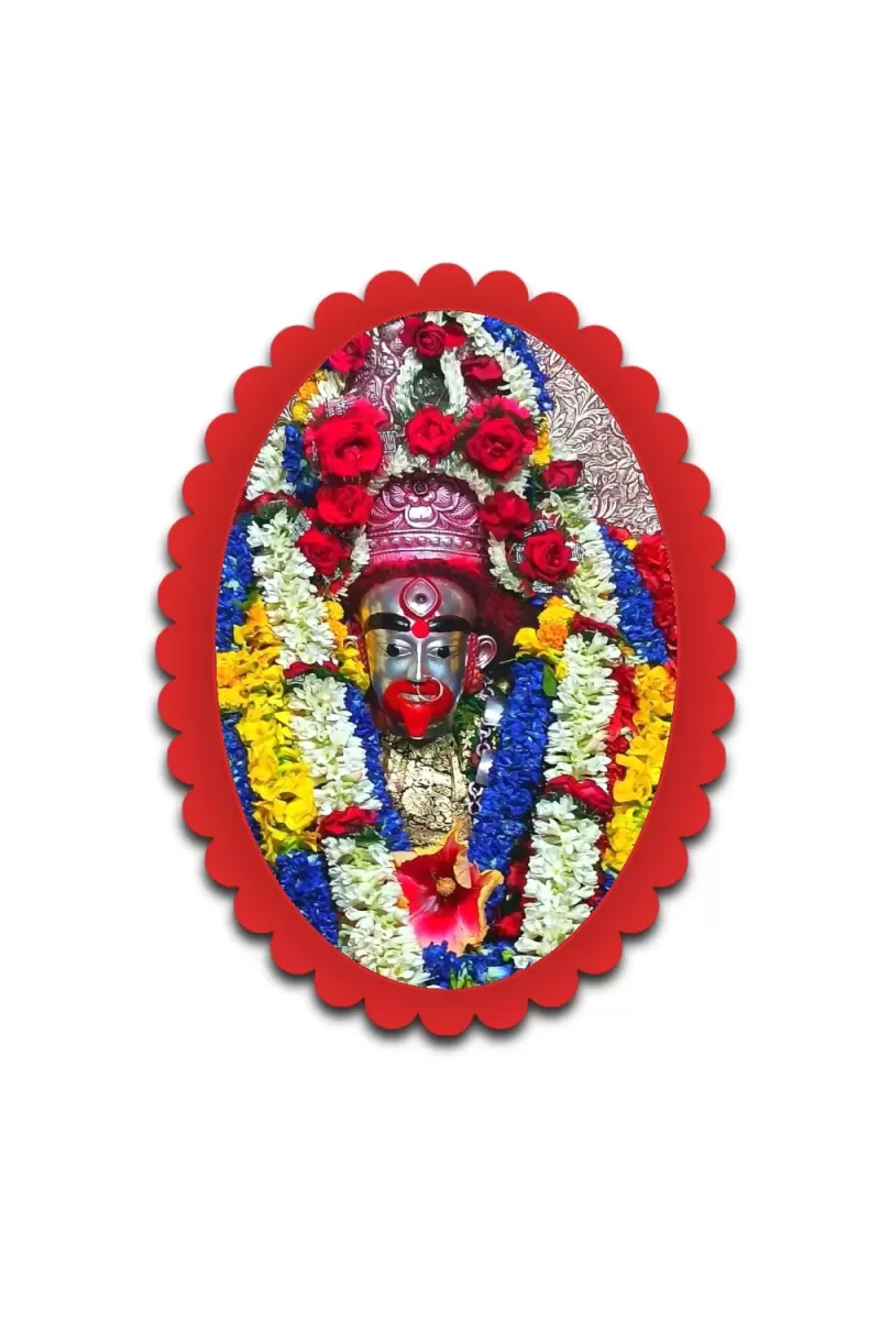 Kali Wall Decorative Showpiece 6 X 8 Inch | 4 MM MDF Wooden Glossy Sublimation Print | Back Hook Wall Hanging | Home Temple & Living Room Decor (F58181)