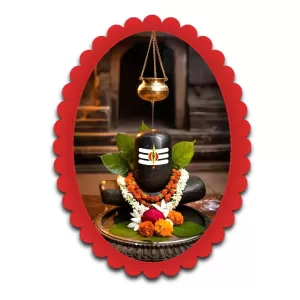 Shiva Wall Decorative Showpiece 6 X 8 Inch | 4 MM MDF Wooden Glossy Sublimation Print | Back Hook Wall Hanging | Home Temple & Living Room Decor (F58184)