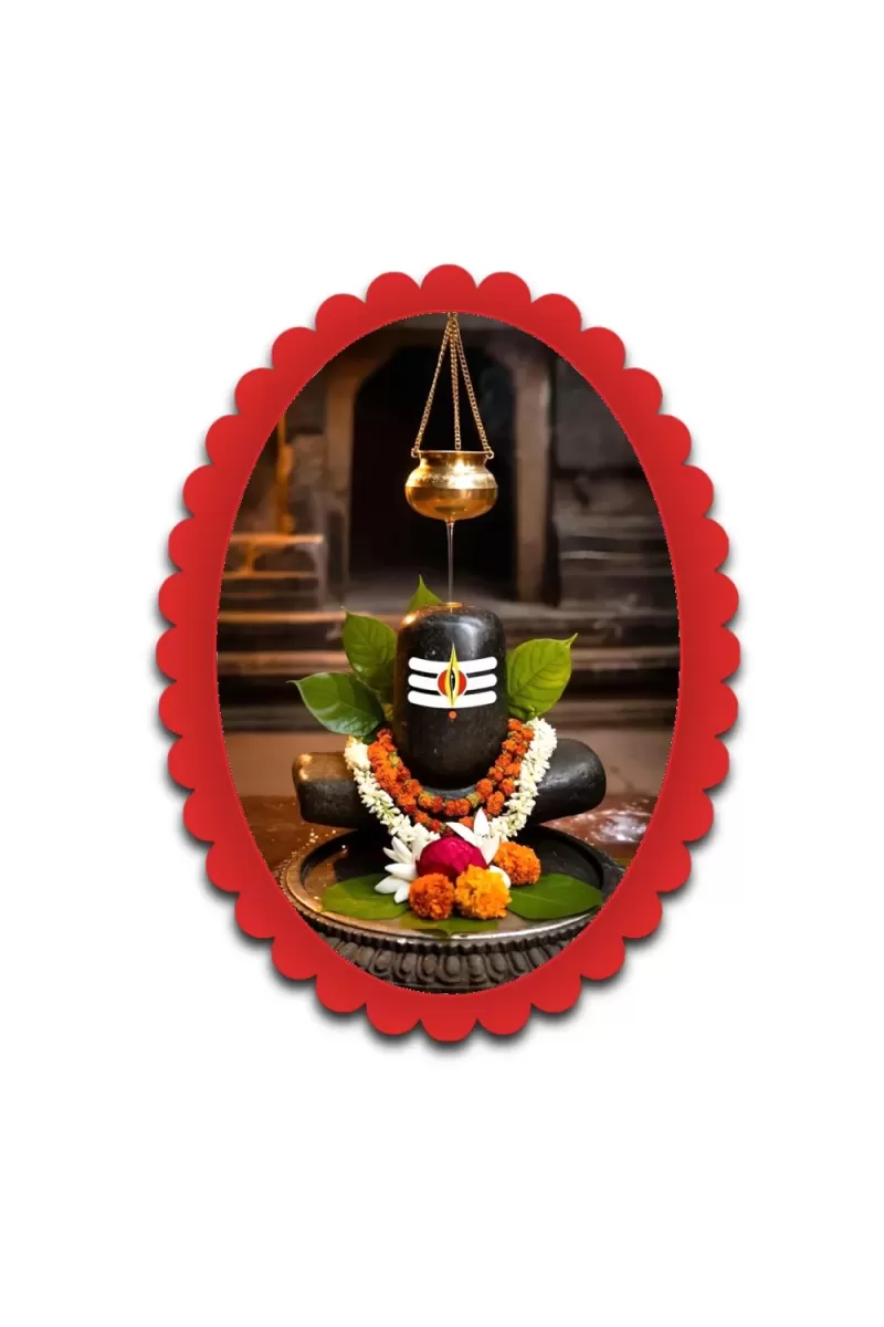 Shiva Wall Decorative Showpiece 6 X 8 Inch | 4 MM MDF Wooden Glossy Sublimation Print | Back Hook Wall Hanging | Home Temple & Living Room Decor (F58184)