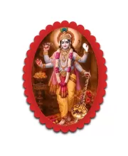 Lord Vishnu Wall Decorative Showpiece 6 X 8 Inch | 4 MM MDF Wooden Glossy Sublimation Print | Back Hook Wall Hanging | Home Temple & Living Room Decor (F58187) Lord Vishnu Wall Decorative Showpiece 6 X 8 Inch | 4 MM MDF Wooden Glossy Sublimation Print | Back Hook Wall Hanging | Home Temple & Living Room Decor (F58187)