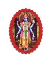 Vishnu Wall Decorative Showpiece 6 X 8 Inch | 4 MM MDF Wooden Glossy Sublimation Print | Back Hook Wall Hanging | Home Temple & Living Room Decor (F58188) Vishnu Wall Decorative Showpiece 6 X 8 Inch | 4 MM MDF Wooden Glossy Sublimation Print | Back Hook Wall Hanging | Home Temple & Living Room Decor (F58188)