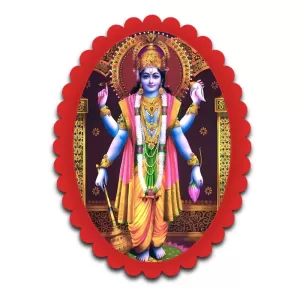 Vishnu Wall Decorative Showpiece 6 X 8 Inch | 4 MM MDF Wooden Glossy Sublimation Print | Back Hook Wall Hanging | Home Temple & Living Room Decor (F58188) Vishnu Wall Decorative Showpiece 6 X 8 Inch | 4 MM MDF Wooden Glossy Sublimation Print | Back Hook Wall Hanging | Home Temple & Living Room Decor (F58188)