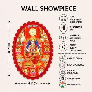 Lord Ganesha Wall Decorative Showpiece 6 X 8 Inch | 4 MM MDF Wooden Glossy Sublimation Print | Back Hook Wall Hanging | Home Temple & Living Room Decor (F56961) Lord Ganesha Wall Decorative Showpiece 6 X 8 Inch | 4 MM MDF Wooden Glossy Sublimation Print | Back Hook Wall Hanging | Home Temple & Living Room Decor (F56961)