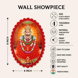 Hanuman Wall Decorative Showpiece 6 X 8 Inch | 4 MM MDF Wooden Glossy Sublimation Print | Back Hook Wall Hanging | Home Temple & Living Room Decor (F57021) Hanuman Wall Decorative Showpiece 6 X 8 Inch | 4 MM MDF Wooden Glossy Sublimation Print | Back Hook Wall Hanging | Home Temple & Living Room Decor (F57021)