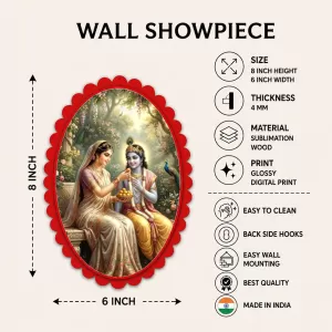 Shree Krishna Wall Decorative Showpiece 6 X 8 Inch | 4 MM MDF Wooden Glossy Sublimation Print | Back Hook Wall Hanging | Home Temple & Living Room Decor (F57037) Shree Krishna Wall Decorative Showpiece 6 X 8 Inch | 4 MM MDF Wooden Glossy Sublimation Print | Back Hook Wall Hanging | Home Temple & Living Room Decor (F57037)