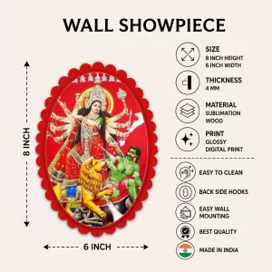 Goddess Kali Wall Decorative Showpiece 6 X 8 Inch | 4 MM MDF Wooden Glossy Sublimation Print | Back Hook Wall Hanging | Home Temple & Living Room Decor (F57097) Goddess Kali Wall Decorative Showpiece 6 X 8 Inch | 4 MM MDF Wooden Glossy Sublimation Print | Back Hook Wall Hanging | Home Temple & Living Room Decor (F57097)