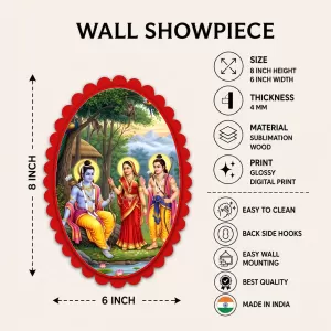 Shree Krishna Wall Decorative Showpiece 6 X 8 Inch | 4 MM MDF Wooden Glossy Sublimation Print | Back Hook Wall Hanging | Home Temple & Living Room Decor (F57237) Shree Krishna Wall Decorative Showpiece 6 X 8 Inch | 4 MM MDF Wooden Glossy Sublimation Print | Back Hook Wall Hanging | Home Temple & Living Room Decor (F57237)