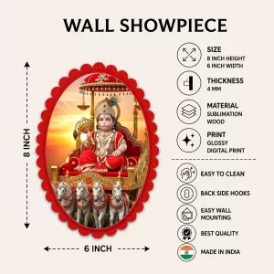 Lord Shree Krishna Wall Decorative Showpiece 6 X 8 Inch | 4 MM MDF Wooden Glossy Sublimation Print | Back Hook Wall Hanging | Home Temple & Living Room Decor (F57337) Lord Shree Krishna Wall Decorative Showpiece 6 X 8 Inch | 4 MM MDF Wooden Glossy Sublimation Print | Back Hook Wall Hanging | Home Temple & Living Room Decor (F57337)