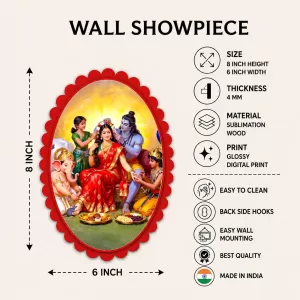 Radha Krishna Wall Decorative Showpiece 6 X 8 Inch | 4 MM MDF Wooden Glossy Sublimation Print | Back Hook Wall Hanging | Home Temple & Living Room Decor (F57346) Radha Krishna Wall Decorative Showpiece 6 X 8 Inch | 4 MM MDF Wooden Glossy Sublimation Print | Back Hook Wall Hanging | Home Temple & Living Room Decor (F57346)
