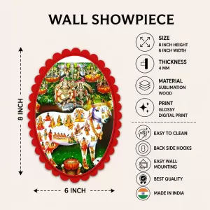 Kamadhenu Wall Decorative Showpiece 6 X 8 Inch | 4 MM MDF Wooden Glossy Sublimation Print | Back Hook Wall Hanging | Home Temple & Living Room Decor (F57379) Kamadhenu Wall Decorative Showpiece 6 X 8 Inch | 4 MM MDF Wooden Glossy Sublimation Print | Back Hook Wall Hanging | Home Temple & Living Room Decor (F57379)