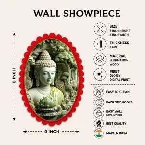 Gautama Buddha Wall Decorative Showpiece 6 X 8 Inch | 4 MM MDF Wooden Glossy Sublimation Print | Back Hook Wall Hanging | Home Temple & Living Room Decor (F57438) Gautama Buddha Wall Decorative Showpiece 6 X 8 Inch | 4 MM MDF Wooden Glossy Sublimation Print | Back Hook Wall Hanging | Home Temple & Living Room Decor (F57438)