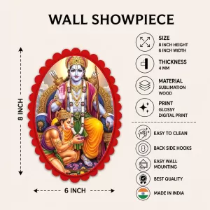 Rama Wall Decorative Showpiece 6 X 8 Inch | 4 MM MDF Wooden Glossy Sublimation Print | Back Hook Wall Hanging | Home Temple & Living Room Decor (F57441) Rama Wall Decorative Showpiece 6 X 8 Inch | 4 MM MDF Wooden Glossy Sublimation Print | Back Hook Wall Hanging | Home Temple & Living Room Decor (F57441)