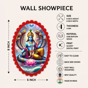 Lord Ganesha Wall Decorative Showpiece 6 X 8 Inch | 4 MM MDF Wooden Glossy Sublimation Print | Back Hook Wall Hanging | Home Temple & Living Room Decor (F57474) Lord Ganesha Wall Decorative Showpiece 6 X 8 Inch | 4 MM MDF Wooden Glossy Sublimation Print | Back Hook Wall Hanging | Home Temple & Living Room Decor (F57474)