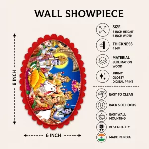 Radha Shree Krishna Wall Decorative Showpiece 6 X 8 Inch | 4 MM MDF Wooden Glossy Sublimation Print | Back Hook Wall Hanging | Home Temple & Living Room Decor (F57574) Radha Shree Krishna Wall Decorative Showpiece 6 X 8 Inch | 4 MM MDF Wooden Glossy Sublimation Print | Back Hook Wall Hanging | Home Temple & Living Room Decor (F57574)