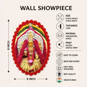 Lord Ganesha Wall Decorative Showpiece 6 X 8 Inch | 4 MM MDF Wooden Glossy Sublimation Print | Back Hook Wall Hanging | Home Temple & Living Room Decor (F57579) Lord Ganesha Wall Decorative Showpiece 6 X 8 Inch | 4 MM MDF Wooden Glossy Sublimation Print | Back Hook Wall Hanging | Home Temple & Living Room Decor (F57579)