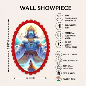 Vishnu Wall Decorative Showpiece 6 X 8 Inch | 4 MM MDF Wooden Glossy Sublimation Print | Back Hook Wall Hanging | Home Temple & Living Room Decor (F57672) Vishnu Wall Decorative Showpiece 6 X 8 Inch | 4 MM MDF Wooden Glossy Sublimation Print | Back Hook Wall Hanging | Home Temple & Living Room Decor (F57672)