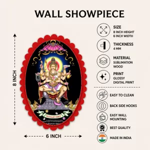 Lord Lord Brahma Wall Decorative Showpiece 6 X 8 Inch | 4 MM MDF Wooden Glossy Sublimation Print | Back Hook Wall Hanging | Home Temple & Living Room Decor (F57674) Lord Lord Brahma Wall Decorative Showpiece 6 X 8 Inch | 4 MM MDF Wooden Glossy Sublimation Print | Back Hook Wall Hanging | Home Temple & Living Room Decor (F57674)