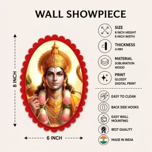 Rama Wall Decorative Showpiece 6 X 8 Inch | 4 MM MDF Wooden Glossy Sublimation Print | Back Hook Wall Hanging | Home Temple & Living Room Decor (F57684) Rama Wall Decorative Showpiece 6 X 8 Inch | 4 MM MDF Wooden Glossy Sublimation Print | Back Hook Wall Hanging | Home Temple & Living Room Decor (F57684)