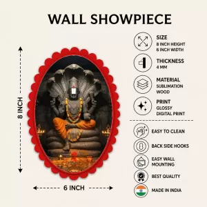 Lord Ganesha Wall Decorative Showpiece 6 X 8 Inch | 4 MM MDF Wooden Glossy Sublimation Print | Back Hook Wall Hanging | Home Temple & Living Room Decor (F57715) Lord Ganesha Wall Decorative Showpiece 6 X 8 Inch | 4 MM MDF Wooden Glossy Sublimation Print | Back Hook Wall Hanging | Home Temple & Living Room Decor (F57715)