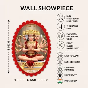 Lord Brahma Wall Decorative Showpiece 6 X 8 Inch | 4 MM MDF Wooden Glossy Sublimation Print | Back Hook Wall Hanging | Home Temple & Living Room Decor (F57737) Lord Brahma Wall Decorative Showpiece 6 X 8 Inch | 4 MM MDF Wooden Glossy Sublimation Print | Back Hook Wall Hanging | Home Temple & Living Room Decor (F57737)