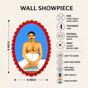 Shree Thakur Anukul Chandra Wall Decorative Showpiece 6 X 8 Inch | 4 MM MDF Wooden Glossy Sublimation Print | Back Hook Wall Hanging | Home Temple & Living Room Decor (F57800) Shree Thakur Anukul Chandra Wall Decorative Showpiece 6 X 8 Inch | 4 MM MDF Wooden Glossy Sublimation Print | Back Hook Wall Hanging | Home Temple & Living Room Decor (F57800)