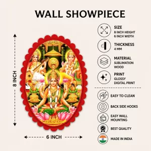 Lord Ganesha Wall Decorative Showpiece 6 X 8 Inch | 4 MM MDF Wooden Glossy Sublimation Print | Back Hook Wall Hanging | Home Temple & Living Room Decor (F57908) Lord Ganesha Wall Decorative Showpiece 6 X 8 Inch | 4 MM MDF Wooden Glossy Sublimation Print | Back Hook Wall Hanging | Home Temple & Living Room Decor (F57908)