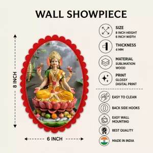 Lord Ganesha Wall Decorative Showpiece 6 X 8 Inch | 4 MM MDF Wooden Glossy Sublimation Print | Back Hook Wall Hanging | Home Temple & Living Room Decor (F57931) Lord Ganesha Wall Decorative Showpiece 6 X 8 Inch | 4 MM MDF Wooden Glossy Sublimation Print | Back Hook Wall Hanging | Home Temple & Living Room Decor (F57931)