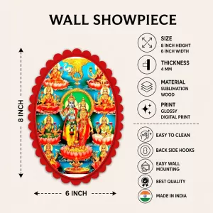 Lord Ganesha Wall Decorative Showpiece 6 X 8 Inch | 4 MM MDF Wooden Glossy Sublimation Print | Back Hook Wall Hanging | Home Temple & Living Room Decor (F57988) Lord Ganesha Wall Decorative Showpiece 6 X 8 Inch | 4 MM MDF Wooden Glossy Sublimation Print | Back Hook Wall Hanging | Home Temple & Living Room Decor (F57988)