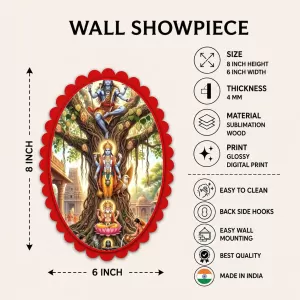 Shiva Wall Decorative Showpiece 6 X 8 Inch | 4 MM MDF Wooden Glossy Sublimation Print | Back Hook Wall Hanging | Home Temple & Living Room Decor (F58044) Shiva Wall Decorative Showpiece 6 X 8 Inch | 4 MM MDF Wooden Glossy Sublimation Print | Back Hook Wall Hanging | Home Temple & Living Room Decor (F58044)