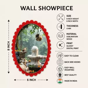 Ganesha Wall Decorative Showpiece 6 X 8 Inch | 4 MM MDF Wooden Glossy Sublimation Print | Back Hook Wall Hanging | Home Temple & Living Room Decor (F58045) Ganesha Wall Decorative Showpiece 6 X 8 Inch | 4 MM MDF Wooden Glossy Sublimation Print | Back Hook Wall Hanging | Home Temple & Living Room Decor (F58045)