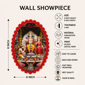 Lord Ganesha Wall Decorative Showpiece 6 X 8 Inch | 4 MM MDF Wooden Glossy Sublimation Print | Back Hook Wall Hanging | Home Temple & Living Room Decor (F58098) Lord Ganesha Wall Decorative Showpiece 6 X 8 Inch | 4 MM MDF Wooden Glossy Sublimation Print | Back Hook Wall Hanging | Home Temple & Living Room Decor (F58098)