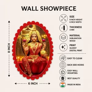 Lord Ganesha Wall Decorative Showpiece 6 X 8 Inch | 4 MM MDF Wooden Glossy Sublimation Print | Back Hook Wall Hanging | Home Temple & Living Room Decor (F58108) Lord Ganesha Wall Decorative Showpiece 6 X 8 Inch | 4 MM MDF Wooden Glossy Sublimation Print | Back Hook Wall Hanging | Home Temple & Living Room Decor (F58108)
