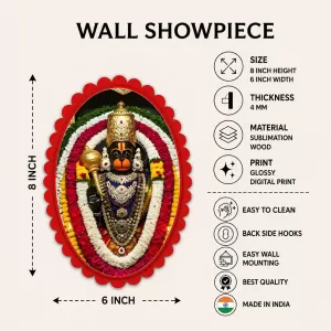 Veerabhadra Wall Decorative Showpiece 6 X 8 Inch | 4 MM MDF Wooden Glossy Sublimation Print | Back Hook Wall Hanging | Home Temple & Living Room Decor (F58130) Veerabhadra Wall Decorative Showpiece 6 X 8 Inch | 4 MM MDF Wooden Glossy Sublimation Print | Back Hook Wall Hanging | Home Temple & Living Room Decor (F58130)