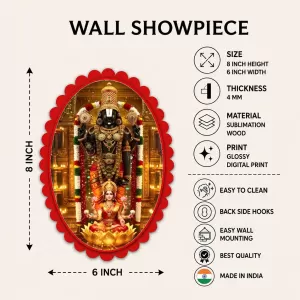 Lord Ganesha Wall Decorative Showpiece 6 X 8 Inch | 4 MM MDF Wooden Glossy Sublimation Print | Back Hook Wall Hanging | Home Temple & Living Room Decor (F58148) Lord Ganesha Wall Decorative Showpiece 6 X 8 Inch | 4 MM MDF Wooden Glossy Sublimation Print | Back Hook Wall Hanging | Home Temple & Living Room Decor (F58148)