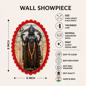 Shiva Wall Decorative Showpiece 6 X 8 Inch | 4 MM MDF Wooden Glossy Sublimation Print | Back Hook Wall Hanging | Home Temple & Living Room Decor (F58171) Shiva Wall Decorative Showpiece 6 X 8 Inch | 4 MM MDF Wooden Glossy Sublimation Print | Back Hook Wall Hanging | Home Temple & Living Room Decor (F58171)