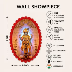 Vishnu Wall Decorative Showpiece 6 X 8 Inch | 4 MM MDF Wooden Glossy Sublimation Print | Back Hook Wall Hanging | Home Temple & Living Room Decor (F58173) Vishnu Wall Decorative Showpiece 6 X 8 Inch | 4 MM MDF Wooden Glossy Sublimation Print | Back Hook Wall Hanging | Home Temple & Living Room Decor (F58173)
