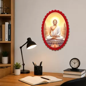 Buddha Wall Decorative Showpiece 6 X 8 Inch | 4 MM MDF Wooden Glossy Sublimation Print | Back Hook Wall Hanging | Home Temple & Living Room Decor (F56948) Buddha Wall Decorative Showpiece 6 X 8 Inch | 4 MM MDF Wooden Glossy Sublimation Print | Back Hook Wall Hanging | Home Temple & Living Room Decor (F56948)