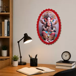 Lord Ganesha Wall Decorative Showpiece 6 X 8 Inch | 4 MM MDF Wooden Glossy Sublimation Print | Back Hook Wall Hanging | Home Temple & Living Room Decor (F56959) Lord Ganesha Wall Decorative Showpiece 6 X 8 Inch | 4 MM MDF Wooden Glossy Sublimation Print | Back Hook Wall Hanging | Home Temple & Living Room Decor (F56959)