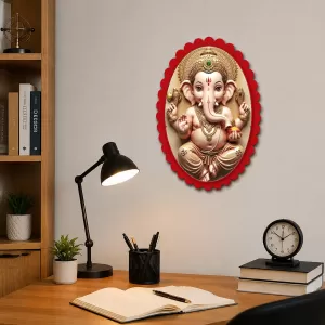 Ganesha Wall Decorative Showpiece 6 X 8 Inch | 4 MM MDF Wooden Glossy Sublimation Print | Back Hook Wall Hanging | Home Temple & Living Room Decor (F56972) Ganesha Wall Decorative Showpiece 6 X 8 Inch | 4 MM MDF Wooden Glossy Sublimation Print | Back Hook Wall Hanging | Home Temple & Living Room Decor (F56972)