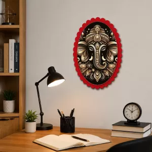 Ganesha Wall Decorative Showpiece 6 X 8 Inch | 4 MM MDF Wooden Glossy Sublimation Print | Back Hook Wall Hanging | Home Temple & Living Room Decor (F56986) Ganesha Wall Decorative Showpiece 6 X 8 Inch | 4 MM MDF Wooden Glossy Sublimation Print | Back Hook Wall Hanging | Home Temple & Living Room Decor (F56986)