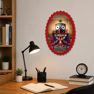 Lord Jagannatha Wall Decorative Showpiece 6 X 8 Inch | 4 MM MDF Wooden Glossy Sublimation Print | Back Hook Wall Hanging | Home Temple & Living Room Decor (F56996) Lord Jagannatha Wall Decorative Showpiece 6 X 8 Inch | 4 MM MDF Wooden Glossy Sublimation Print | Back Hook Wall Hanging | Home Temple & Living Room Decor (F56996)