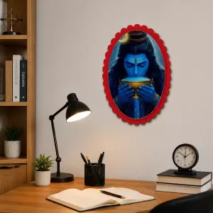 Shiva Wall Decorative Showpiece 6 X 8 Inch | 4 MM MDF Wooden Glossy Sublimation Print | Back Hook Wall Hanging | Home Temple & Living Room Decor (F56998) Shiva Wall Decorative Showpiece 6 X 8 Inch | 4 MM MDF Wooden Glossy Sublimation Print | Back Hook Wall Hanging | Home Temple & Living Room Decor (F56998)