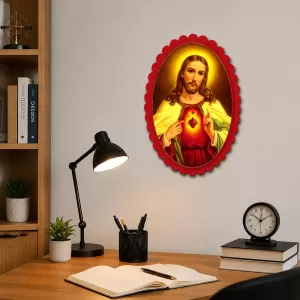 Jesus Christ Wall Decorative Showpiece 6 X 8 Inch | 4 MM MDF Wooden Glossy Sublimation Print | Back Hook Wall Hanging | Home Temple & Living Room Decor (F57004) Jesus Christ Wall Decorative Showpiece 6 X 8 Inch | 4 MM MDF Wooden Glossy Sublimation Print | Back Hook Wall Hanging | Home Temple & Living Room Decor (F57004)