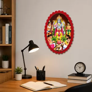 Shree Krishna Wall Decorative Showpiece 6 X 8 Inch | 4 MM MDF Wooden Glossy Sublimation Print | Back Hook Wall Hanging | Home Temple & Living Room Decor (F57020) Shree Krishna Wall Decorative Showpiece 6 X 8 Inch | 4 MM MDF Wooden Glossy Sublimation Print | Back Hook Wall Hanging | Home Temple & Living Room Decor (F57020)