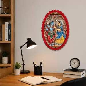 Krishna And Radha Wall Decorative Showpiece 6 X 8 Inch | 4 MM MDF Wooden Glossy Sublimation Print | Back Hook Wall Hanging | Home Temple & Living Room Decor (F57026) Krishna And Radha Wall Decorative Showpiece 6 X 8 Inch | 4 MM MDF Wooden Glossy Sublimation Print | Back Hook Wall Hanging | Home Temple & Living Room Decor (F57026)