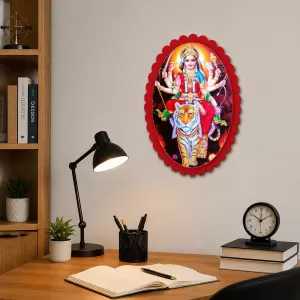 Goddess Durga Wall Decorative Showpiece 6 X 8 Inch | 4 MM MDF Wooden Glossy Sublimation Print | Back Hook Wall Hanging | Home Temple & Living Room Decor (F57027) Goddess Durga Wall Decorative Showpiece 6 X 8 Inch | 4 MM MDF Wooden Glossy Sublimation Print | Back Hook Wall Hanging | Home Temple & Living Room Decor (F57027)