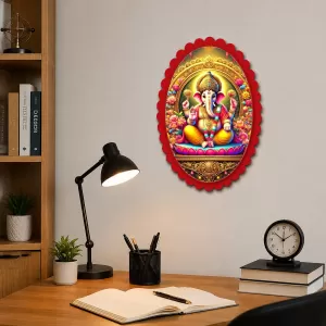 Lord Ganesha Wall Decorative Showpiece 6 X 8 Inch | 4 MM MDF Wooden Glossy Sublimation Print | Back Hook Wall Hanging | Home Temple & Living Room Decor (F57033) Lord Ganesha Wall Decorative Showpiece 6 X 8 Inch | 4 MM MDF Wooden Glossy Sublimation Print | Back Hook Wall Hanging | Home Temple & Living Room Decor (F57033)