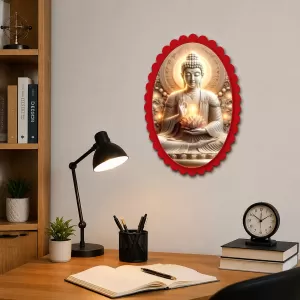 Gautama Buddha Wall Decorative Showpiece 6 X 8 Inch | 4 MM MDF Wooden Glossy Sublimation Print | Back Hook Wall Hanging | Home Temple & Living Room Decor (F57034) Gautama Buddha Wall Decorative Showpiece 6 X 8 Inch | 4 MM MDF Wooden Glossy Sublimation Print | Back Hook Wall Hanging | Home Temple & Living Room Decor (F57034)