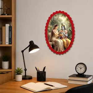 Shree Krishna Wall Decorative Showpiece 6 X 8 Inch | 4 MM MDF Wooden Glossy Sublimation Print | Back Hook Wall Hanging | Home Temple & Living Room Decor (F57037) Shree Krishna Wall Decorative Showpiece 6 X 8 Inch | 4 MM MDF Wooden Glossy Sublimation Print | Back Hook Wall Hanging | Home Temple & Living Room Decor (F57037)